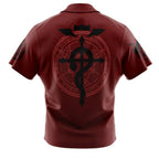 Fullmetal Alchemist Flamel Crest Maroon Hawaiian Shirt - Dimensional Era