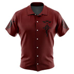Fullmetal Alchemist Flamel Crest Maroon Hawaiian Shirt - Dimensional Era