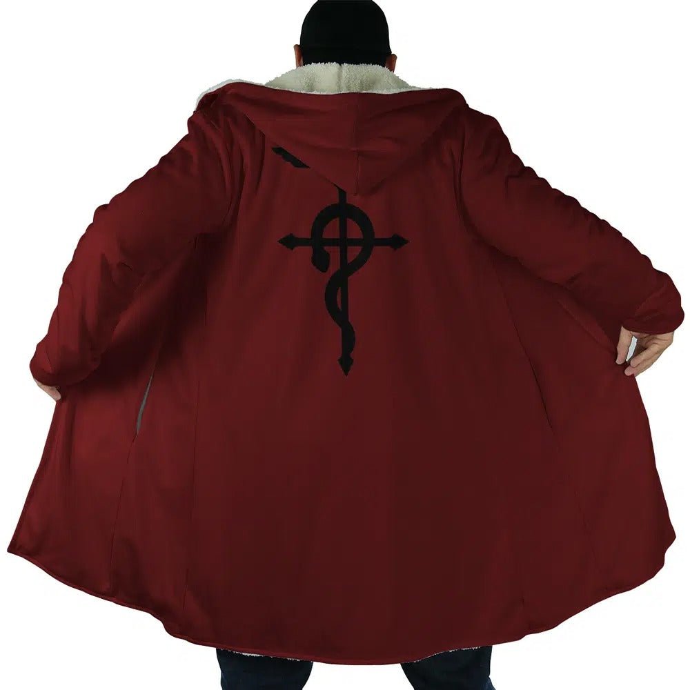 Fullmetal Alchemist Flamel Long Polar Fleece Zip Coat - Dimensional Era