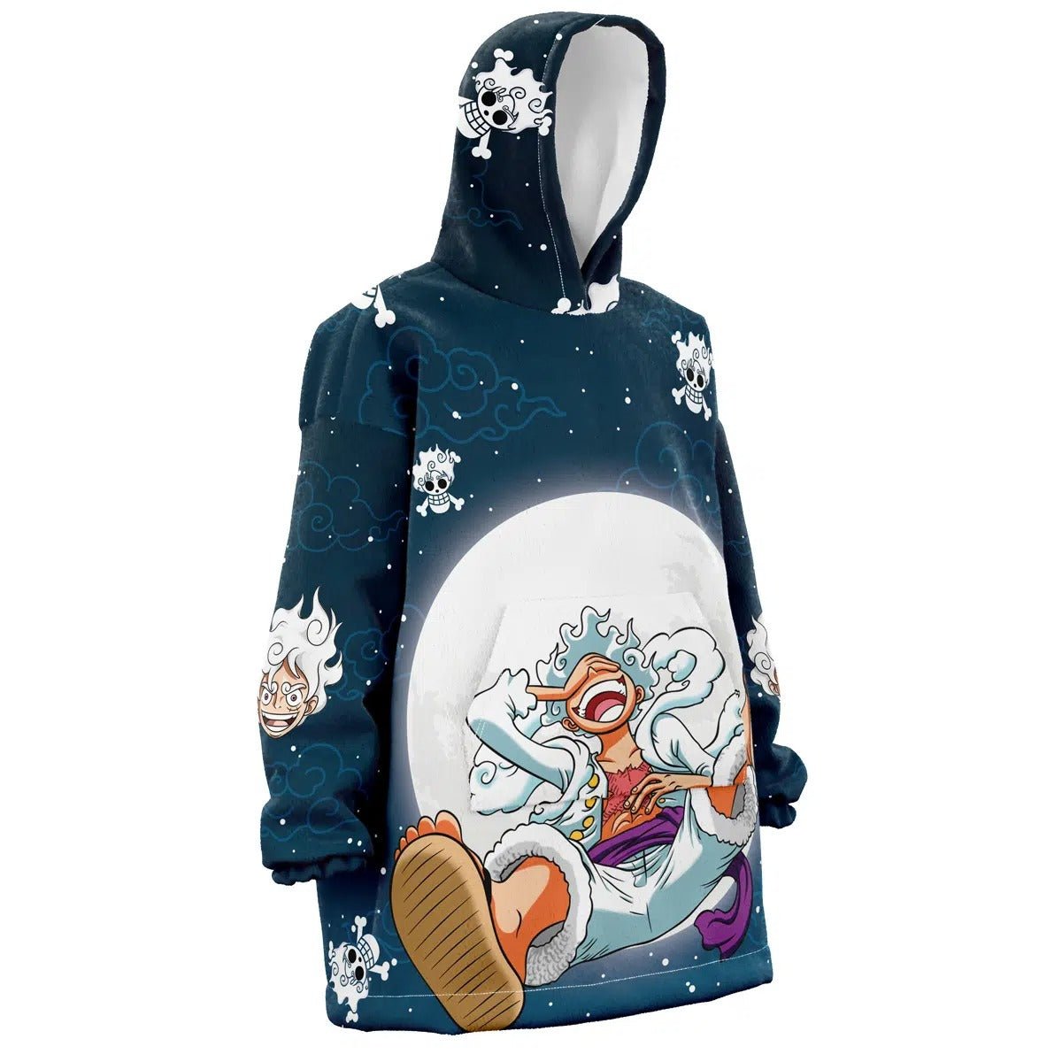Gear 5 Nika Luffy Moon Print Hoodie Blanket - Dimensional Era