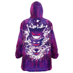 Gengar Evolution Purple Splash Hoodie Blanket - Dimensional Era