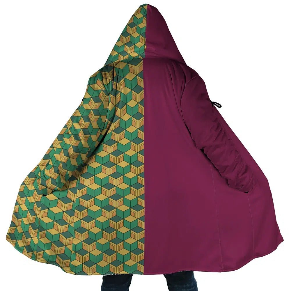 Giyuu Tomioka Demon Slayer Cosplay Long Polar Fleece Zip Parka - Dimensional Era
