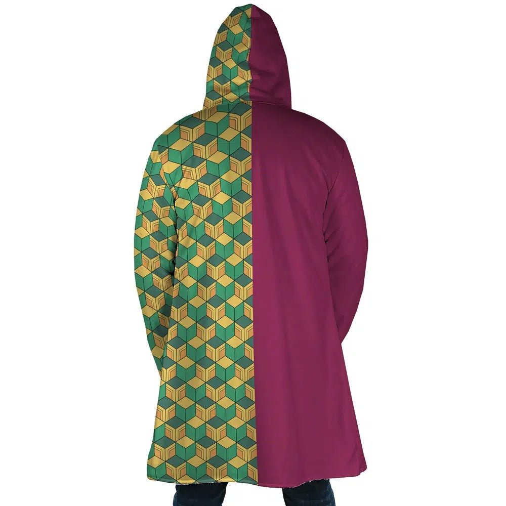 Giyuu Tomioka Demon Slayer Cosplay Long Polar Fleece Zip Parka - Dimensional Era