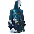 Godzilla Wave Print Hoodie Blanket - Dimensional Era