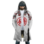 Goku Dragon Ball Sakura Print Long Polar Fleece Zip Parka - Dimensional Era