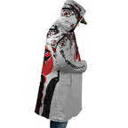 Goku Dragon Ball Sakura Print Long Polar Fleece Zip Parka - Dimensional Era