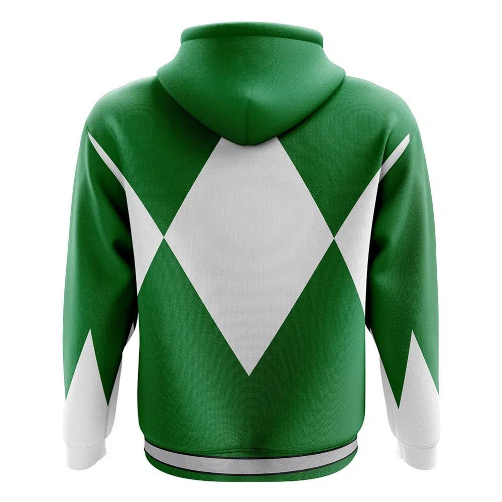 Green & White Diamond Ranger Zip-Up Hoodie - Dimensional Era