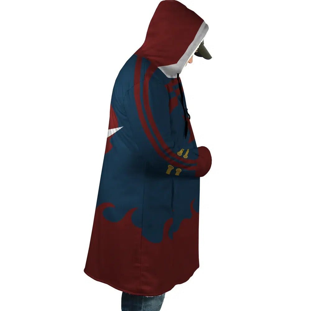 Gurren Lagann Skull Flame Zip Hooded Cloak - Dimensional Era