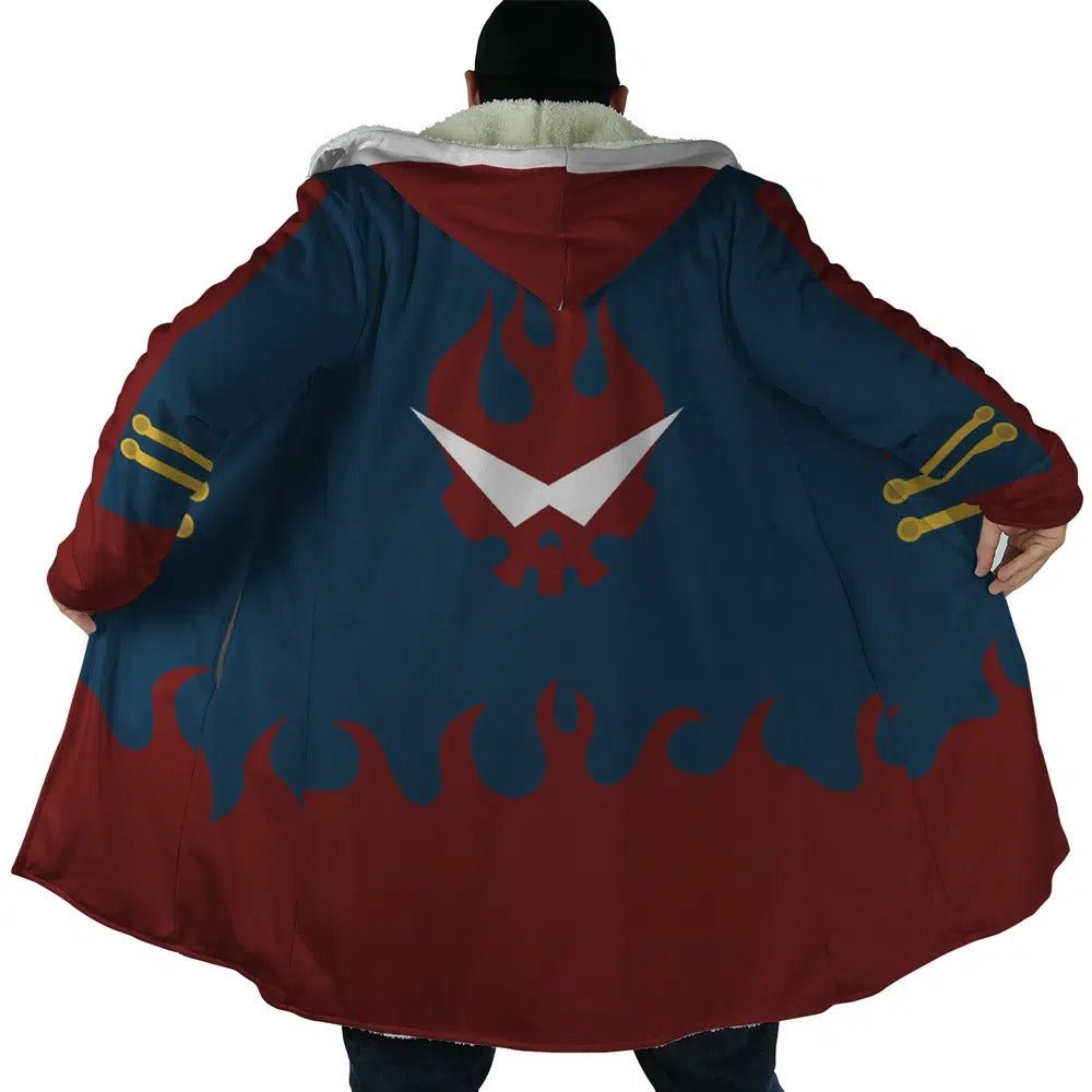 Gurren Lagann Skull Flame Zip Hooded Cloak - Dimensional Era