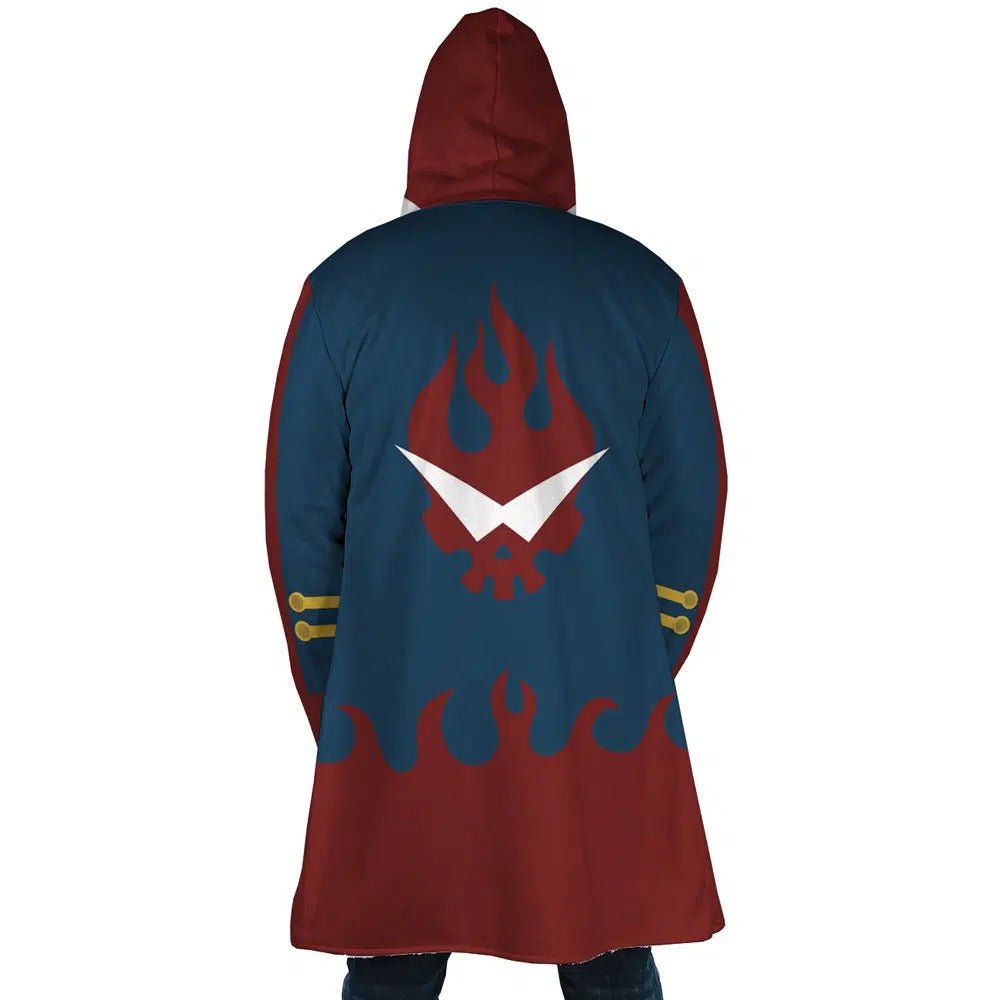 Gurren Lagann Skull Flame Zip Hooded Cloak - Dimensional Era