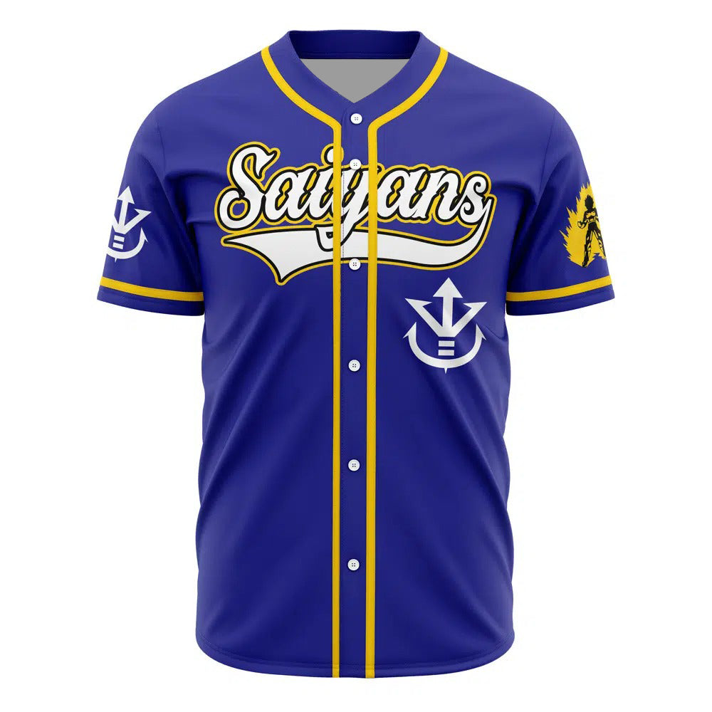 Dragon Ball Z Vegeta Saiyans Custom Baseball Jersey