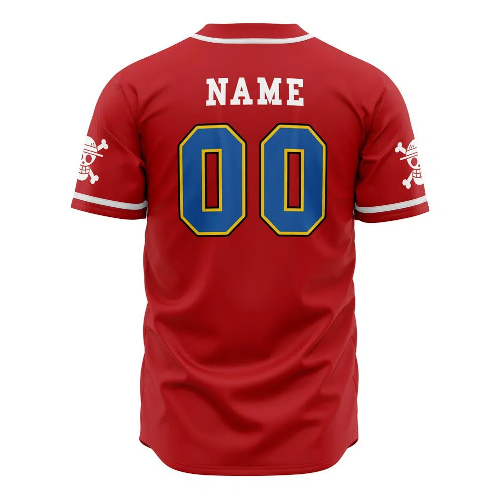 One Piece Straw Hats Custom Baseball Jersey