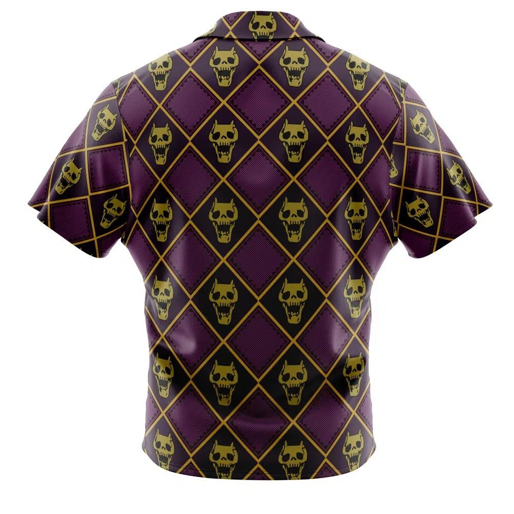 JoJo Yoshikage Kira Purple Diamond Skull Hawaiian Shirt - Dimensional Era