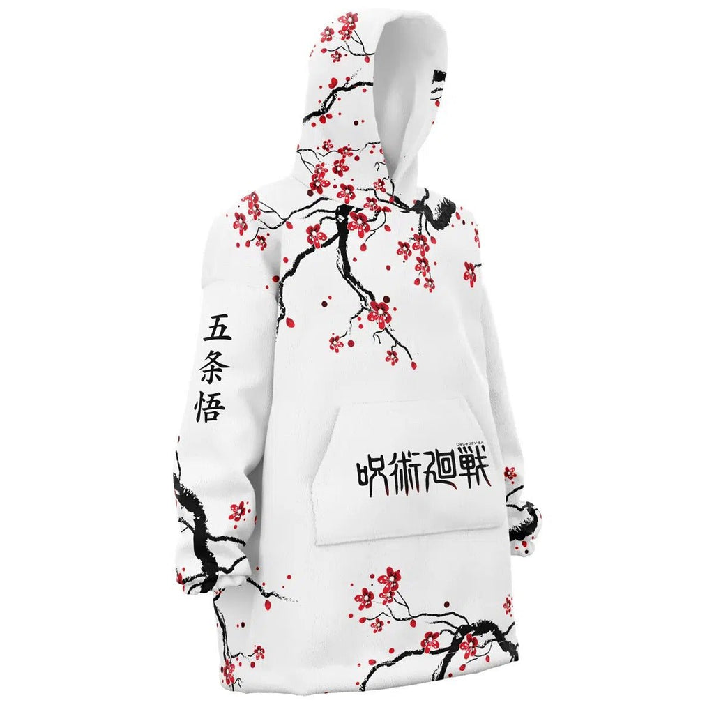 Jujutsu Kaisen Gojo Satoru Plum Blossom Hoodie Blanket - Dimensional Era
