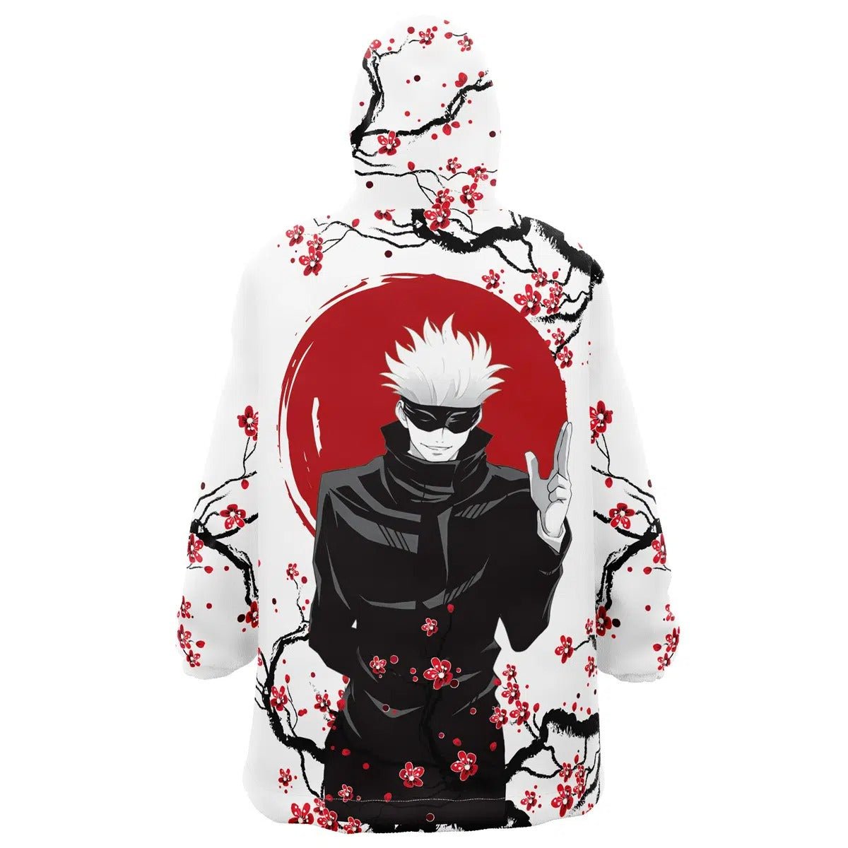 Jujutsu Kaisen Gojo Satoru Plum Blossom Hoodie Blanket - Dimensional Era