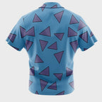 Light Blue Purple Triangle Geometric Hawaiian Shirt - Dimensional Era