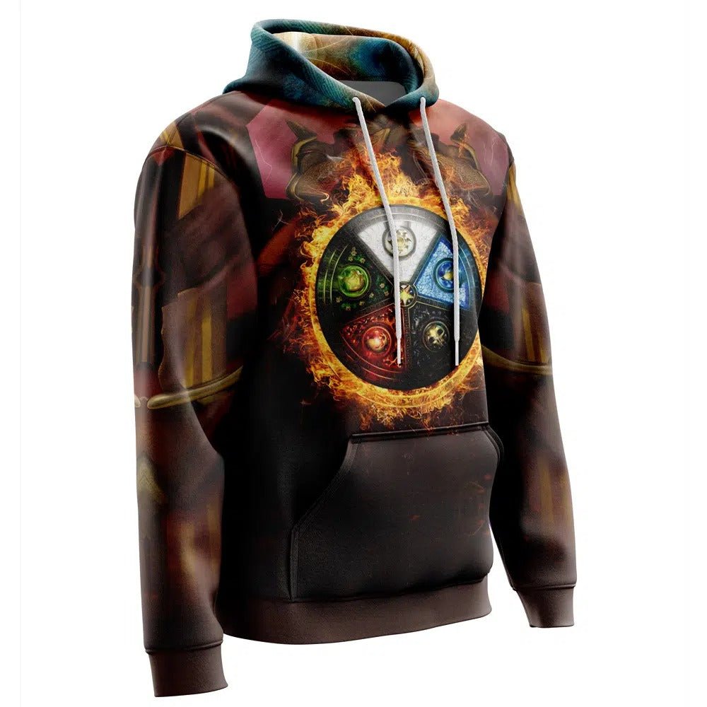 Magic Element Circle All Over Print Hoodie - Dimensional Era