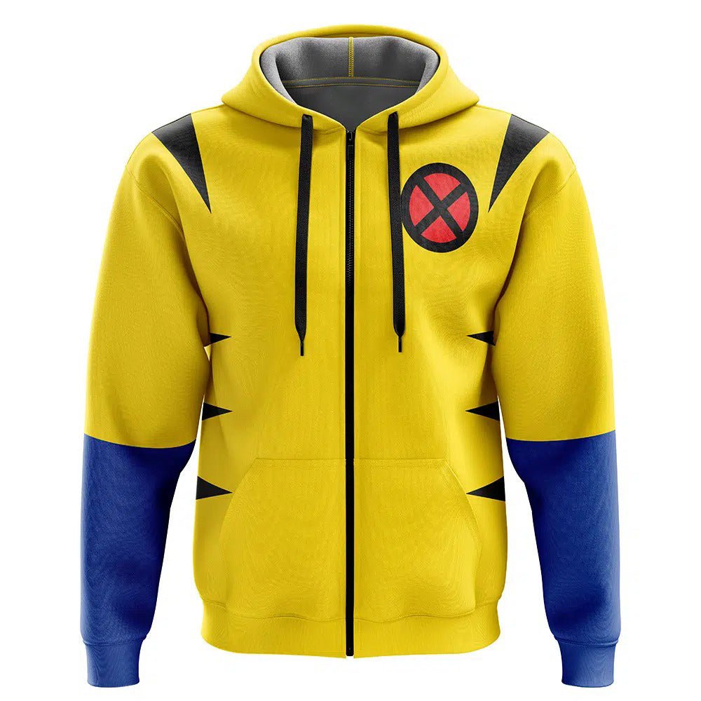 x-men-wolverine-yellow-zip-hoodie-front-red-x-logo