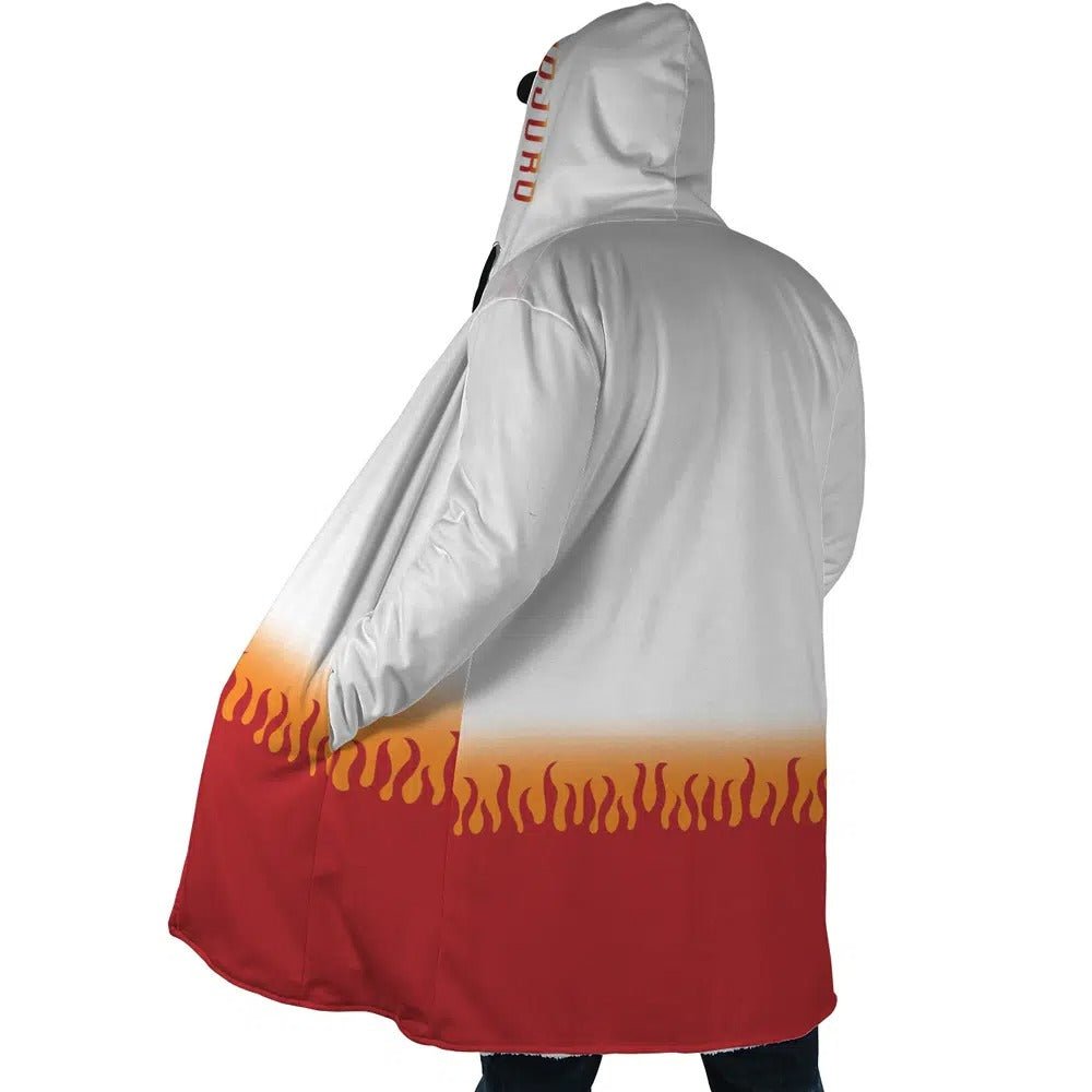 Naruto 4th Hokage Flame Fleece Hooded Cloak - Dimensional Era
