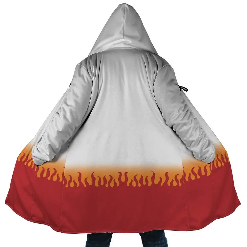 Naruto 4th Hokage Flame Fleece Hooded Cloak - Dimensional Era