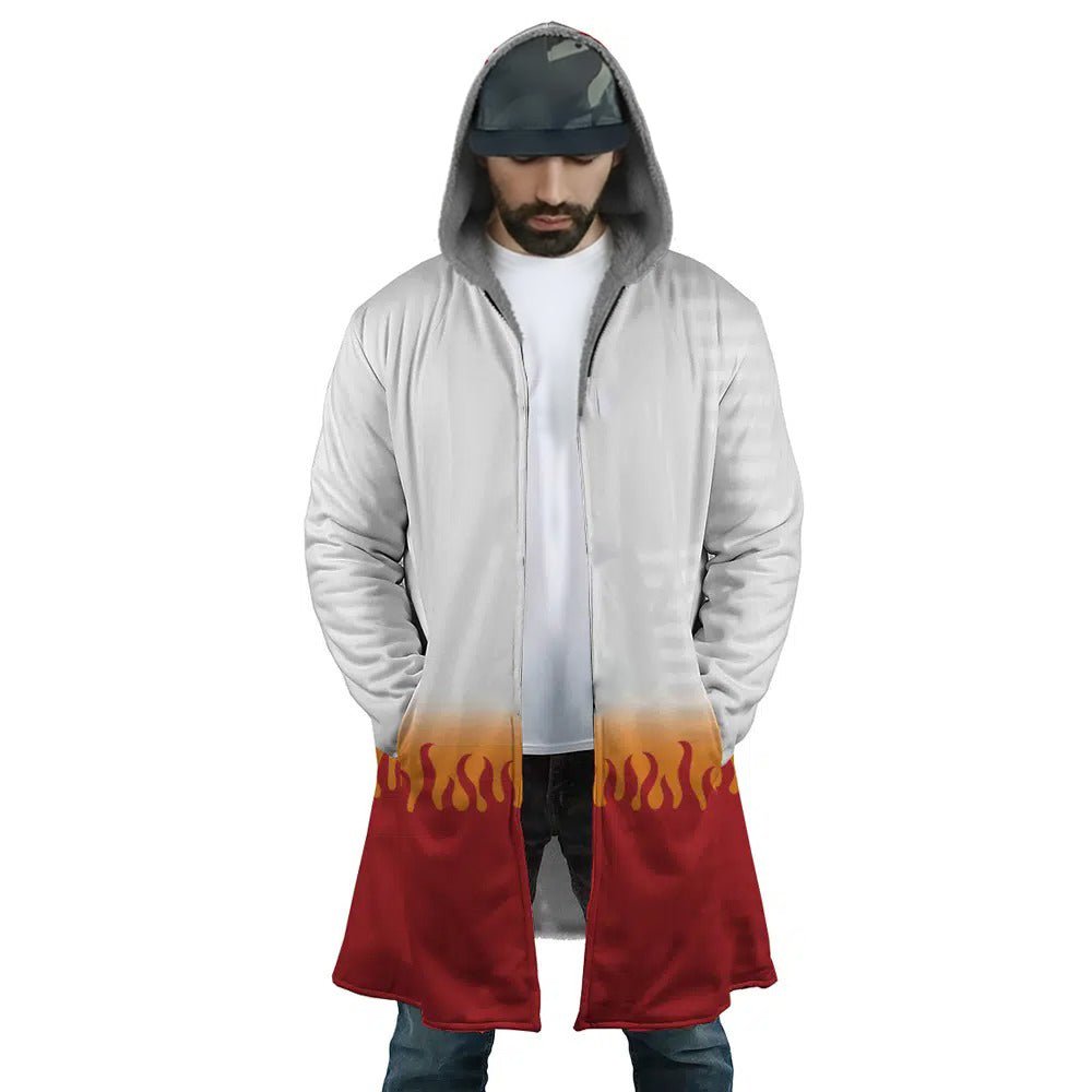 Naruto 4th Hokage Flame Fleece Hooded Cloak - Dimensional Era