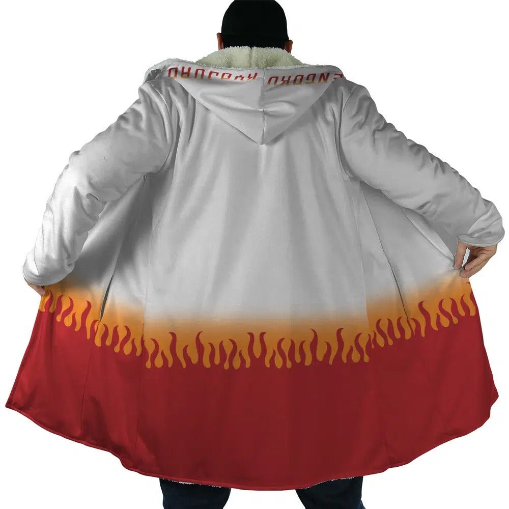 Naruto 4th Hokage Flame Fleece Hooded Cloak - Dimensional Era