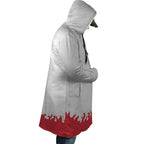Naruto 4th Hokage Text Flame Fleece Hooded Cloak - Dimensional Era