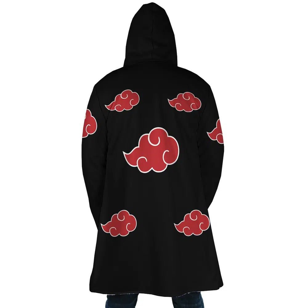 Naruto Akatsuki Red Cloud Zip Hooded Cloak - Dimensional Era