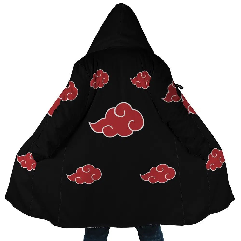 Naruto Akatsuki Red Cloud Zip Hooded Cloak - Dimensional Era