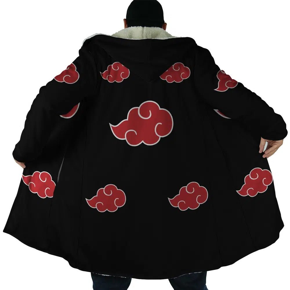 Naruto Akatsuki Red Cloud Zip Hooded Cloak - Dimensional Era