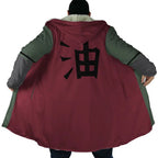 Naruto Jiraiya Thick Hooded Long Cloak Coat - Dimensional Era