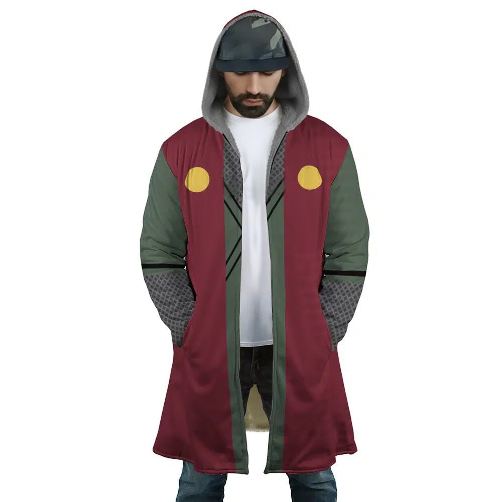 Naruto Jiraiya Thick Hooded Long Cloak Coat - Dimensional Era