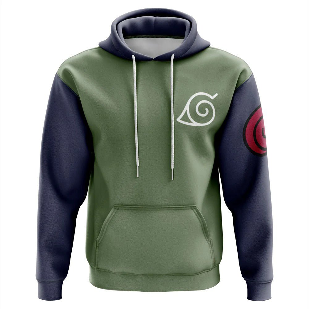 Naruto Konoha Symbol Color Block Hoodie - Dimensional Era