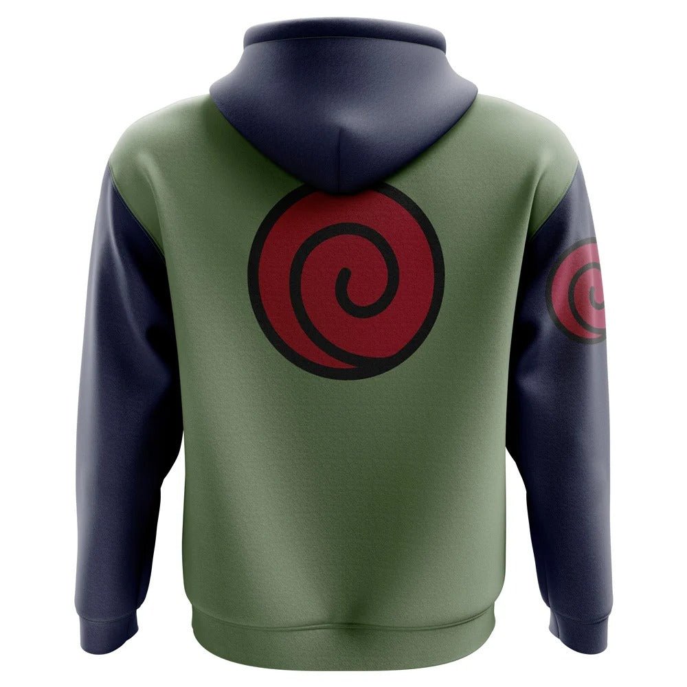Naruto Konoha Symbol Color Block Hoodie - Dimensional Era