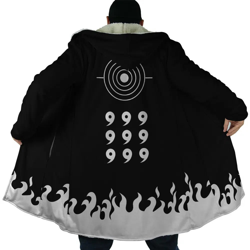 Naruto Six Paths 9 Tails Zip Hooded Fleece Cloak - Dimensional Era