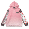 Demon Slayer Nezuko Pink Pattern Hoodie