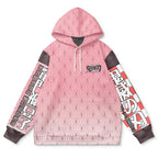 Demon Slayer Nezuko Pink Pattern Hoodie