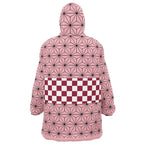 Nezuko Pink Asanoha Hoodie Blanket - Dimensional Era