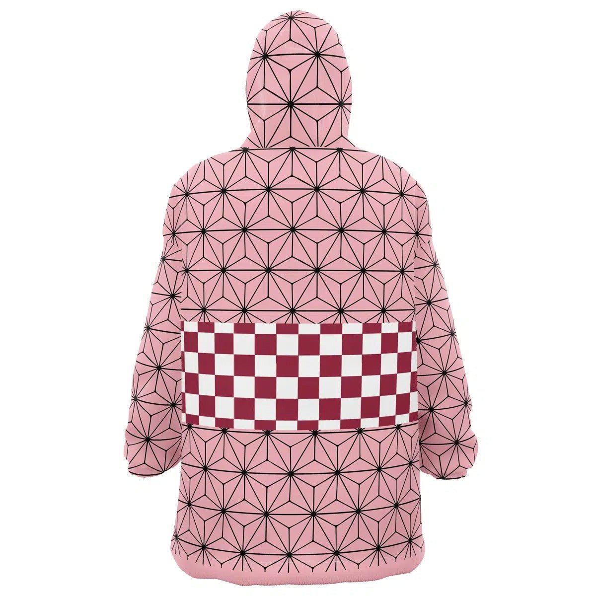 Nezuko Pink Asanoha Hoodie Blanket - Dimensional Era