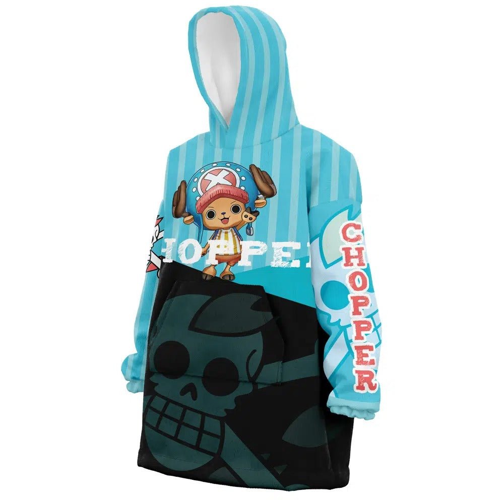 One Piece Chopper Stripe Hoodie Blanket - Dimensional Era