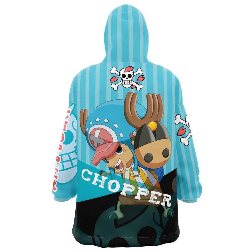 One Piece Chopper Stripe Hoodie Blanket - Dimensional Era