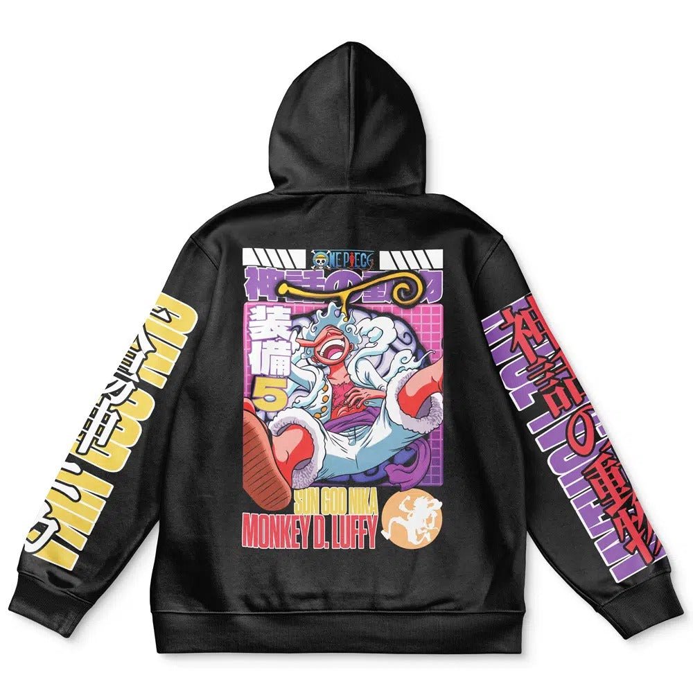 One Piece Gear 5 Luffy Black Hoodie - Dimensional Era