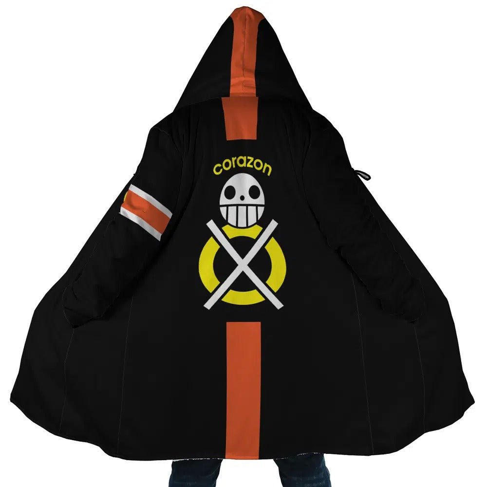 One Piece Law Heart Pirates Fleece Hooded Cloak - Dimensional Era