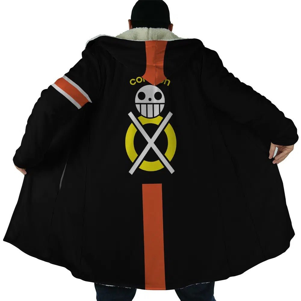 One Piece Law Heart Pirates Fleece Hooded Cloak - Dimensional Era