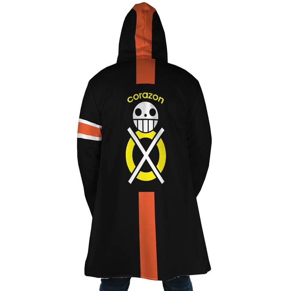 One Piece Law Heart Pirates Fleece Hooded Cloak - Dimensional Era