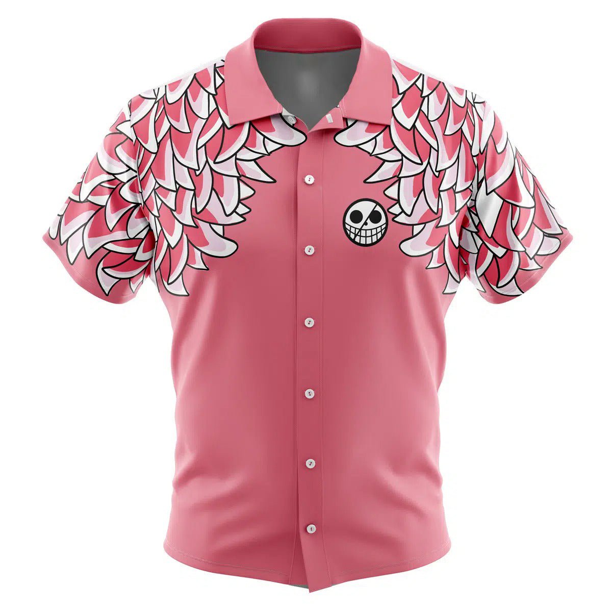 One Piece Law Pink Feather Hawaiian Shirt - Dimensional Era
