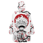 One Piece Luffy Nika Plum Blossom Hoodie Blanket - Dimensional Era
