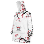 One Piece Luffy Nika Plum Blossom Hoodie Blanket - Dimensional Era