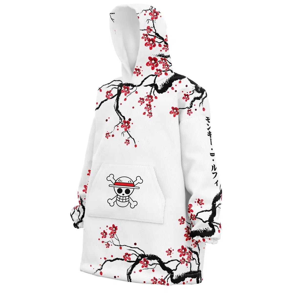 One Piece Luffy Nika Plum Blossom Hoodie Blanket - Dimensional Era