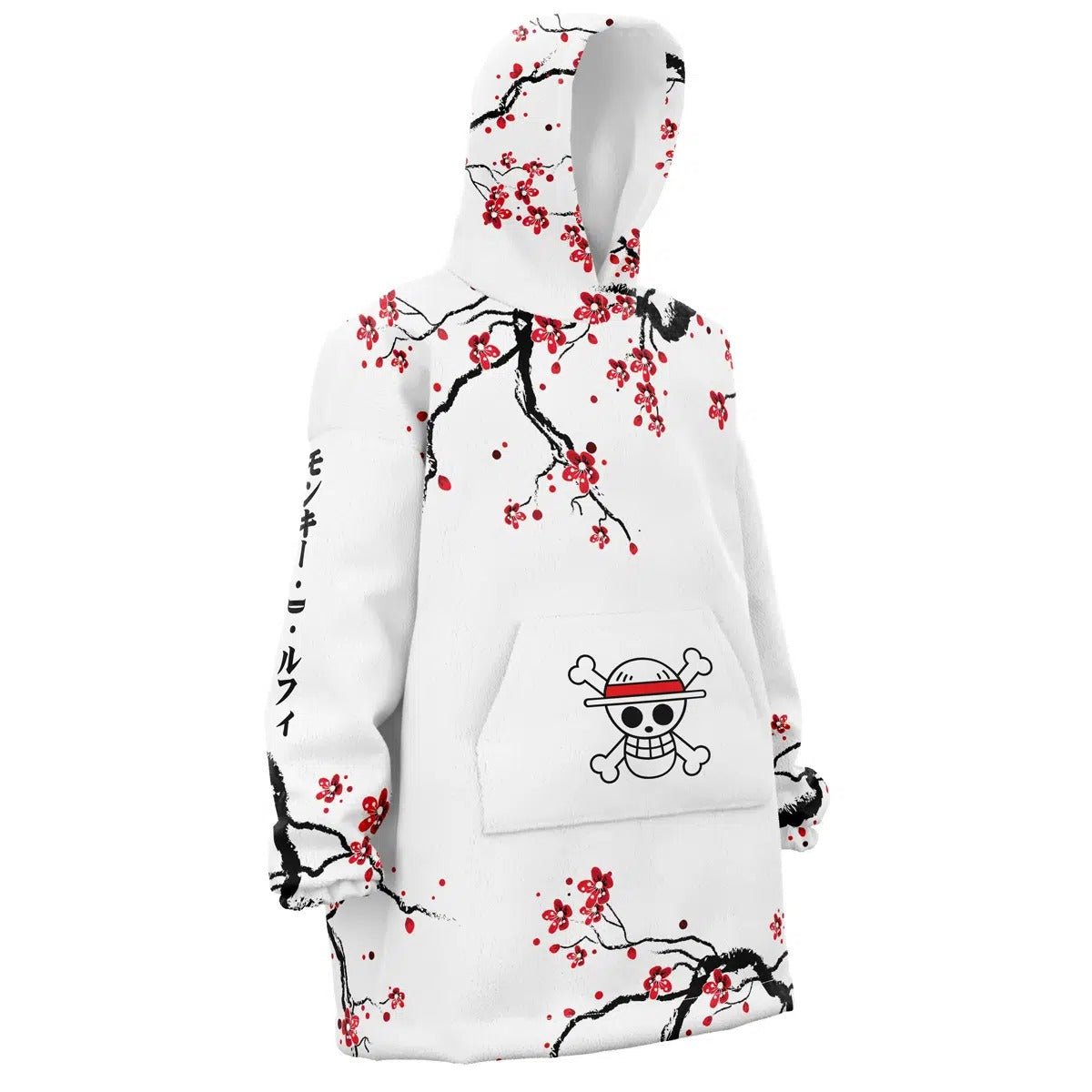 One Piece Luffy Nika Plum Blossom Hoodie Blanket - Dimensional Era